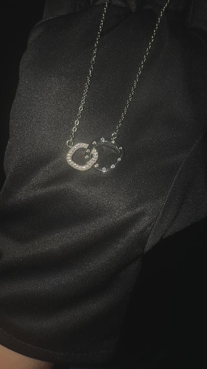 Silver Interlock Circles Pendant