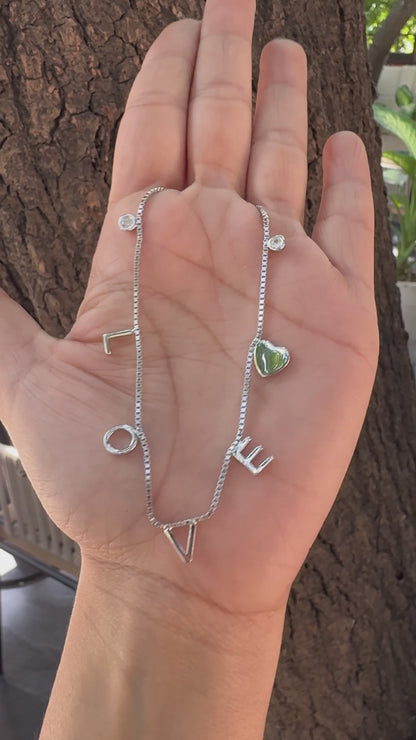 Silver LOVE Heart Pendant