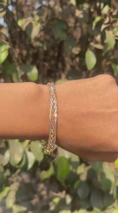 Silver Twisted Gold-Silver Bracelet