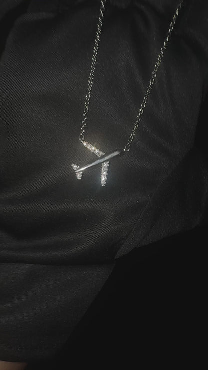 Silver Airplane Pendant